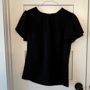 J. Crew black loose flutter sleeve top